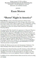 euan morton's burns' night in america playbill