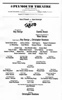 Taboo playbill 2